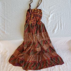 Silk Boho Maxi Dress